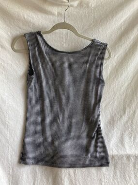 Madewell Black and White Gingham Tank Top